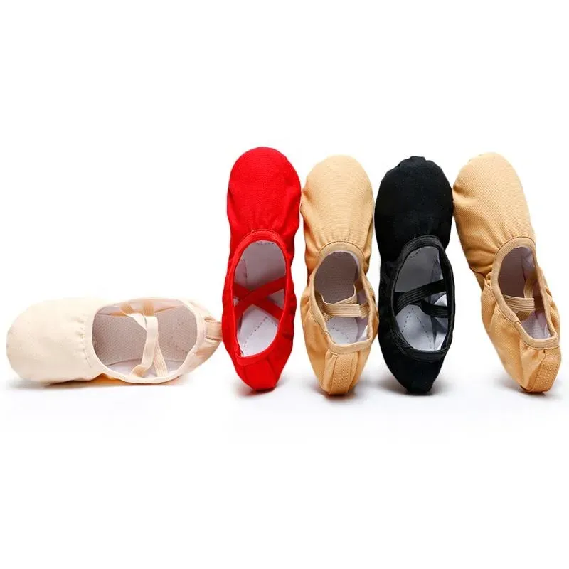 Highly Elastic Canvas Ballet Shoes for Toddlers