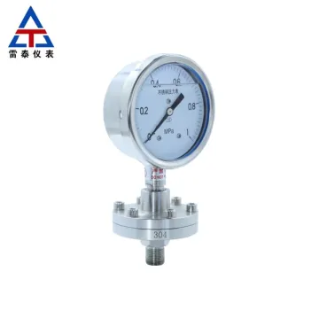 Stainless steel shock resistant diaphragm pressure gauge