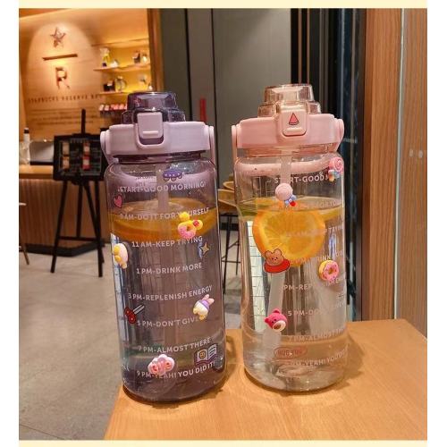 Sport Water Bottle Plastic Large Plastic Sports Water Bottle with Time Marker Manufactory