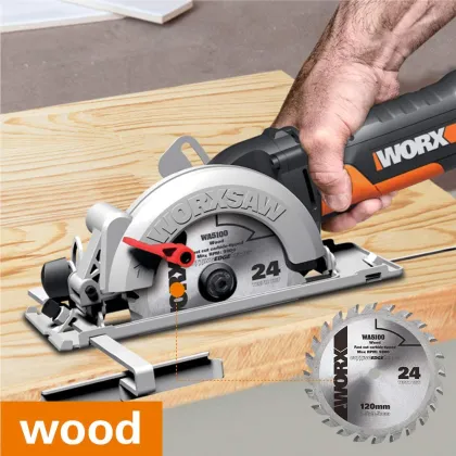 Worx 500W Electric Saw WX439 Circular Saw 120mm Compact Household Power Tools Cutting-machine Multi-function Mini Saw handheld