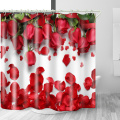 Water barrier hookless shower curtain