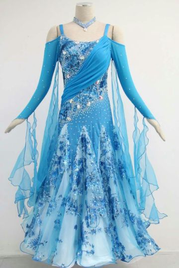 Blue ballroom attire ladies