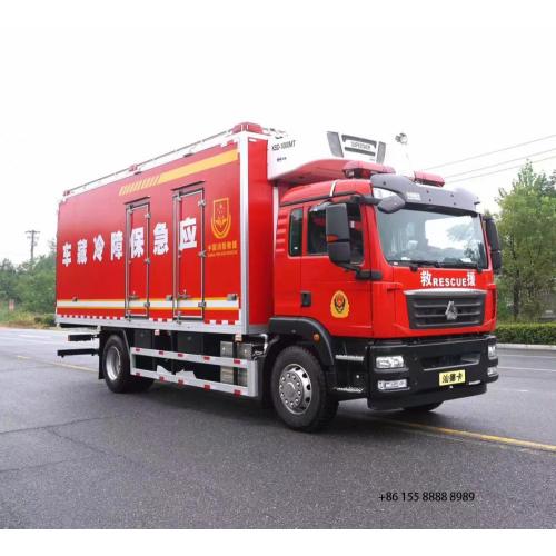 Camion réfrigéré de soutien à l&#39;urgence Sinotruk 4x2