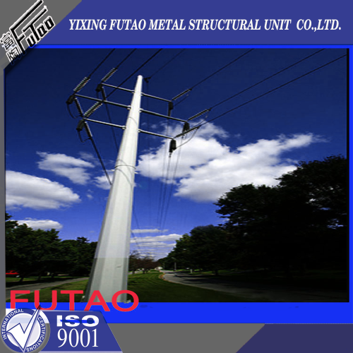 60FT 18M Galvanized Polygon Electric Steel Pole