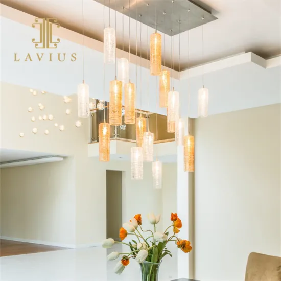 Contemporary Art Retro Glass Villa Loft Custom Chandeliers