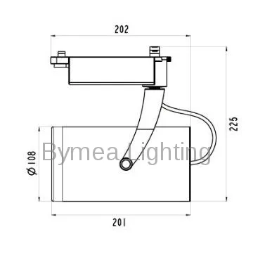 Newest smd tracklight with 40w white aluminum housing