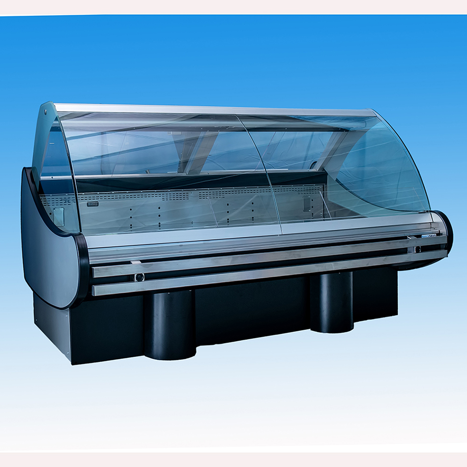 curved glass type refirgerated display chiller