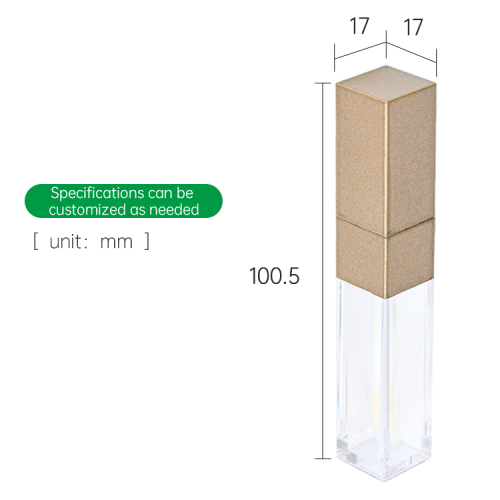 Fyrkantigt lipglansrör för kosmetisk
