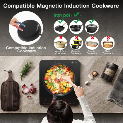 Hot Sale 2200W 110V/220V Portable Single Induction Cooker - Smart Induction Infrared Cooker Manufacturer