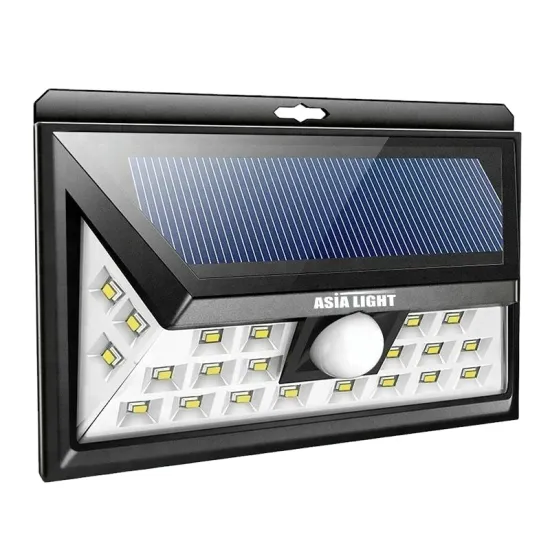 Outdoor Solar Motion Sensor Wall Light with 24 LEDs