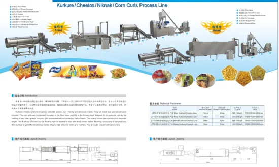 Kurkure/Cheetos/Niknak/Corn curls Process Line