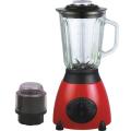 Stainless steel blender with glass jar