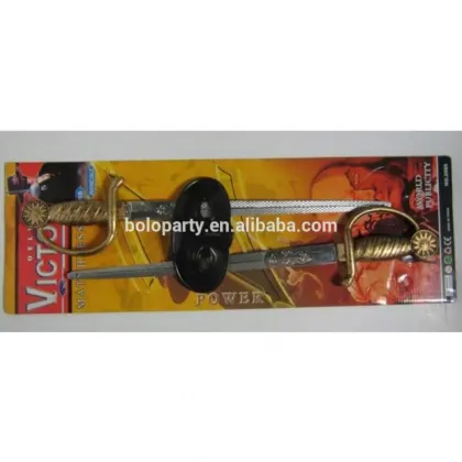 Pack of 2 Plastic Pirate Swords for Pretend Play and Costume Accessories