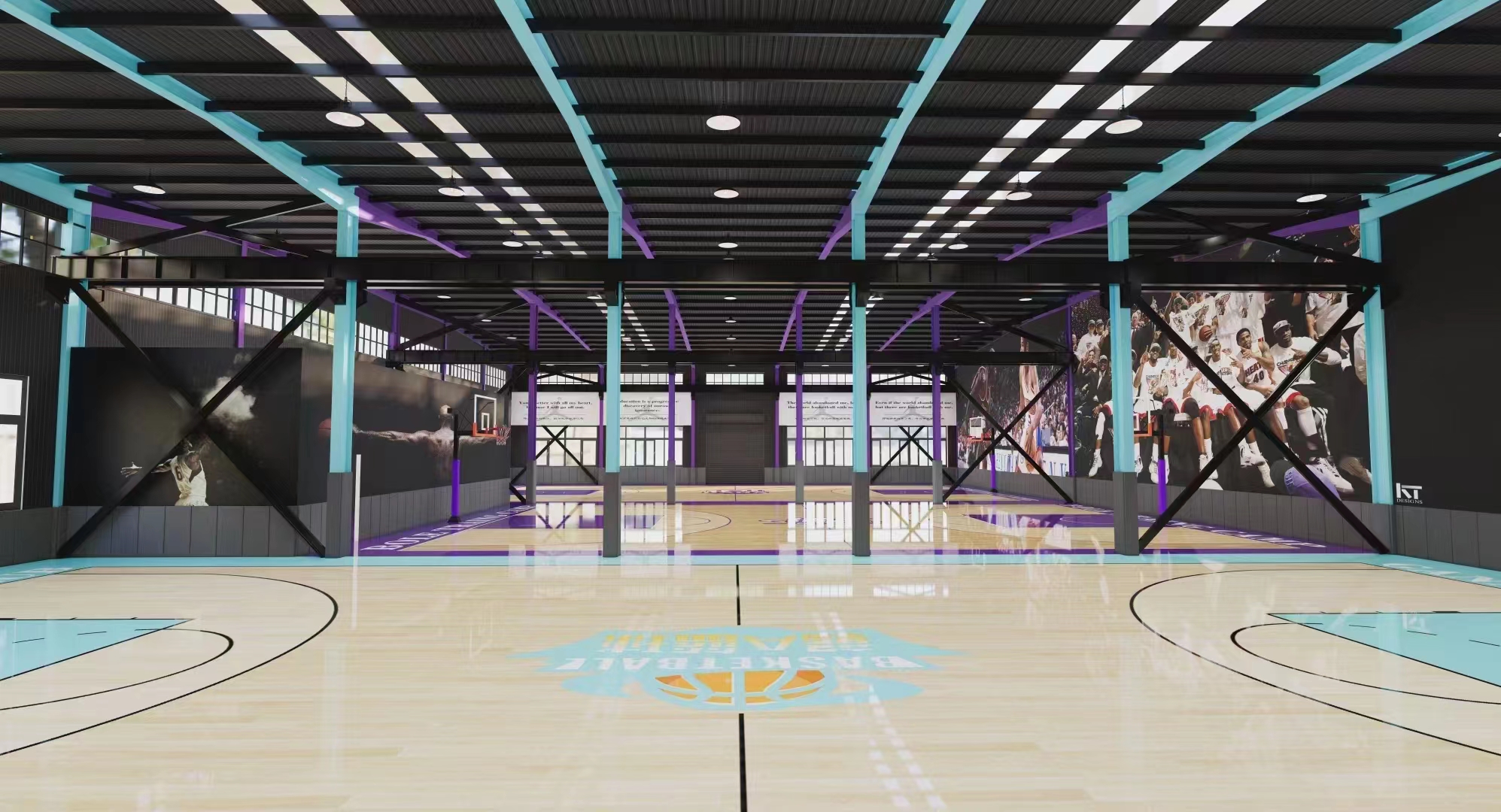 FIBA certificated sports wooden floor