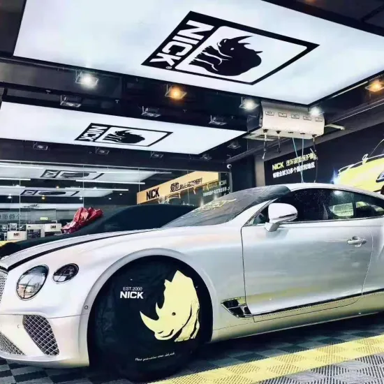 Customizable Car Polishing and Coating Workshops with Branded Logos and Detailing Work Lights