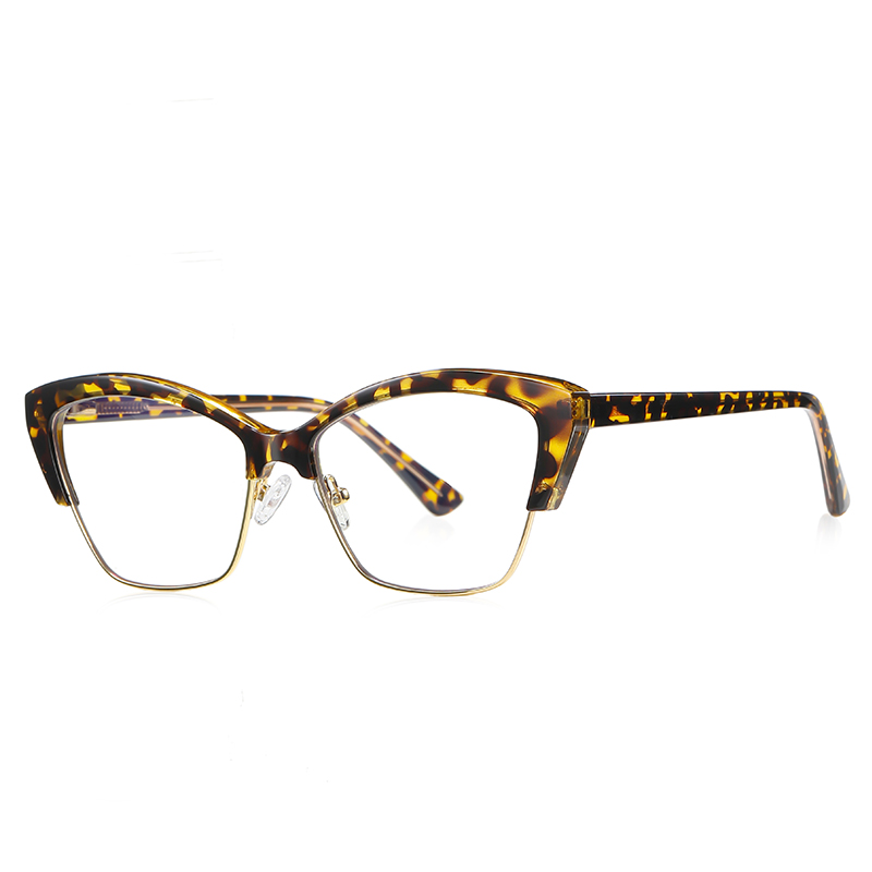 Cat Eye Half Frame TR Glasses
