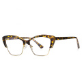 Cat Eye Half Frame TR Glasses