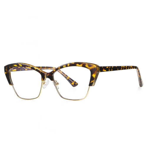 Cat Eye Half Frame TR Glasses