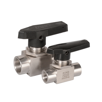 6000PSI Stainless Steel 2-Way 1/4 NPT Female Thread High Pressure Ball Valve