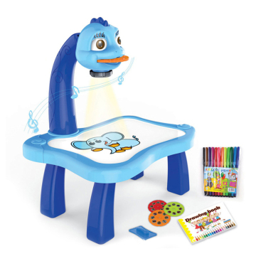 Interactive Kids Learning Toy: Educational Drawing Board with Projector, Images, Lights, and Music for Creative Play