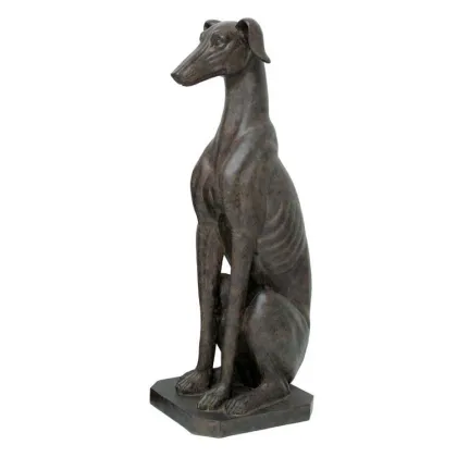 High quality antique bronze black dog statue