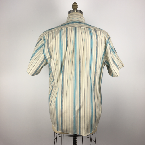 Men's striped plus size beach shirts short sleeve
