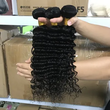 100% unprocessed cuticle aligned raw indian hair, deep wave raw virgin hair wholesale, virgin human hair ghana