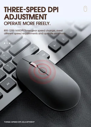 BT4.0 Wireless Mouse: Rechargeable USB Charging Silent 2.4GHz Wireless Mouse