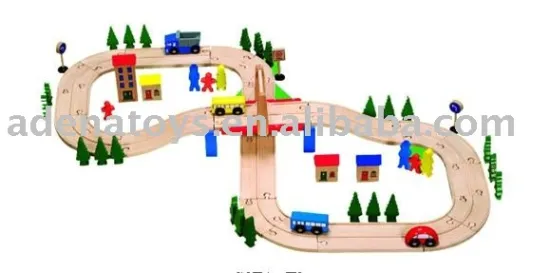 Wooden toys,68 s highway toy train TR007