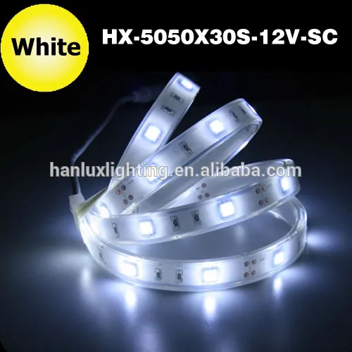 White 6W/meter ip68 SMD5050 waterproof flexible LED tape light