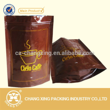 Customized Stand Up Zip Lock Aluminum Bags For Coffee/ Coffee bean