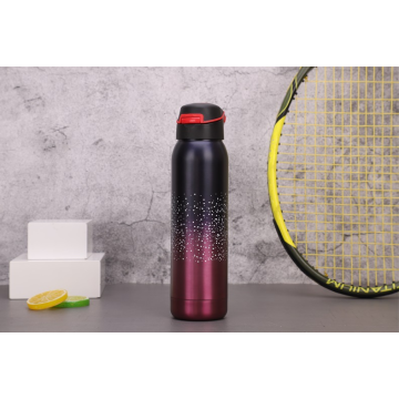 Tasse thermos de sport sous vide en acier inoxydable avec paille