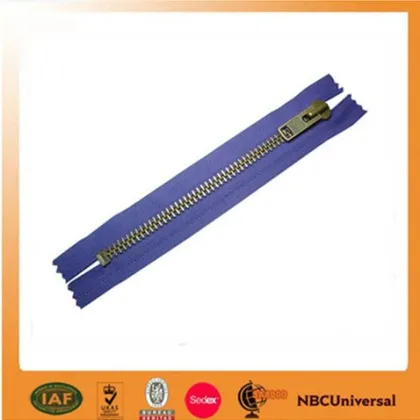 Customized Brass locking zipper sliders pants denim zipper