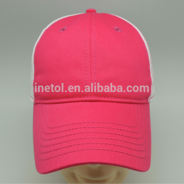 2017 Best quality custom blank plain distressed trucker mesh cap wholesale