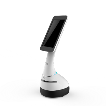 Multifunctionele servicerobot: advertenties, begroeting en begeleidende klanten