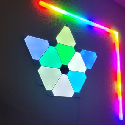 Senseled Triangle Shape Smart Kit RGBW Aurora Rhythm LED Night Panel Light