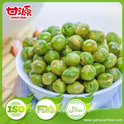 Dried green peas snack food