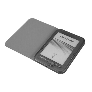 6 Inch 4GB Ebook Reader E-Ink Capacitive E Book Light Eink Sn E-Book E-Ink E-Reader MP3 with Case, WMA PDF HTML