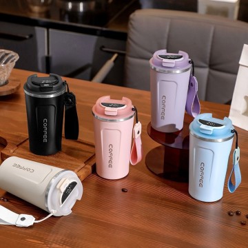 Hot Selling 19oz Stainless Steel Double Wall Vacuum Insulated Tumbler Mug with Temperature Display for Kids - Back to School