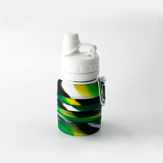 Plastic Lids Silicone Collapsible Sports Water Bottle