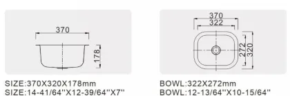 CUPC 304 Under Counter Mini RV Exterior Sink