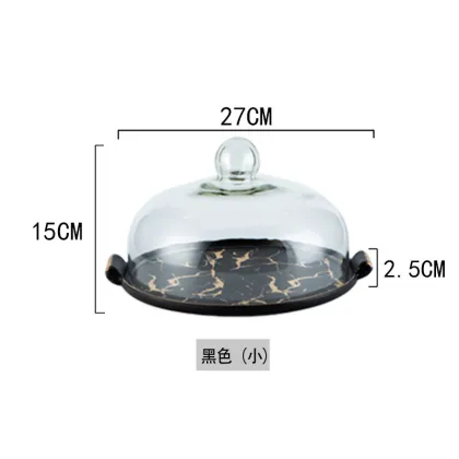 Marble Ceramic Fruit Snack Bread Dessert Cake Display Plate