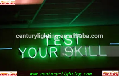 test your skill neon sign