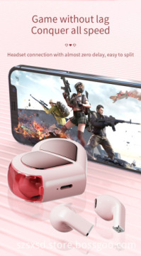 K520 Wireless In-Ear Gaming Headphones: Heart-Shaped Earbuds with 5.3 Hi-Fi Sound and Water-Proof Mic