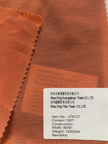 Tkanina w kolorze pomarańczowym 100 T, szerokość 60/61