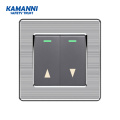 Wall Light Switch Panel with Indicator Light of 1 2 3 4 Gang 1 Way, Luxury 110~250V Push Button Switch EU Standard 10A 10 Year