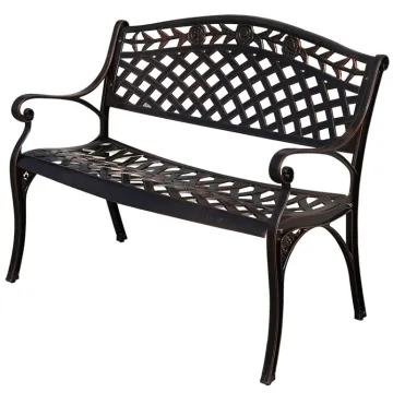 Waterproof Patio Bench: HWCY-10 Cast Aluminum Metal Garden Furniture