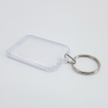 Square Clear Acrylic Plastic Photo Frame Holder Keychain