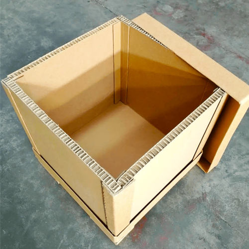Caja tipo panal de cartón corrugado reforzado para maquinaria pesada
