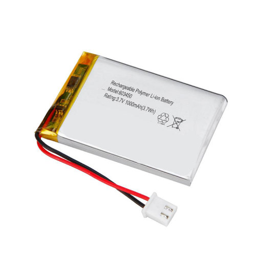 603450 3.7v 1000mah flat lithium polymer battery